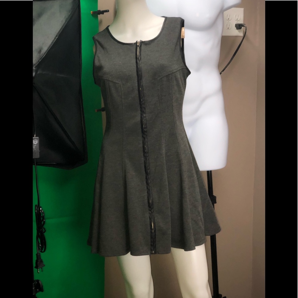Double zero. Mini dress zipped up in front.  JM